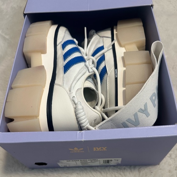 Adidas BEYONCÉ Ivy Park Rodeo Super Sleek White Royal Blue Sneakers SIZE 8 NWB - Picture 5 of 16